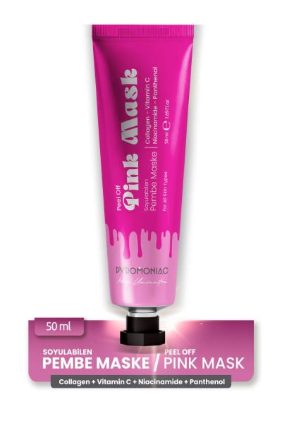 Kolajenli Pembe Soyulabilir Maske 50 Ml (Collagen, Vitamin C, Niacinamide, Panthenol)